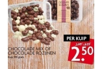 chocolade mix of chocolade rozijnen