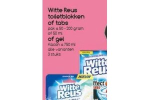 witte reus toiletblokken tabs of gel