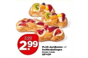 plus aarbeien of fruitkrakelingen