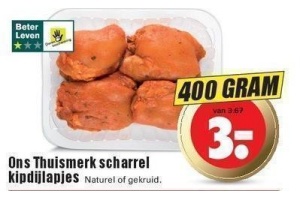 ons thuismerk scharrel kipdijlapjes