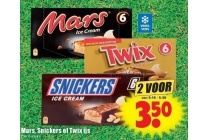 mars snickers of twix ijs