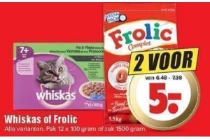 whiskas of frolic