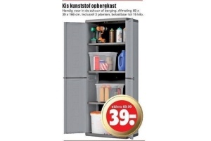 kis kunststof opbergkast