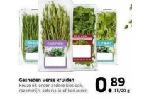 gesneden verse kruiden