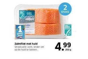 zalmfilet met huid