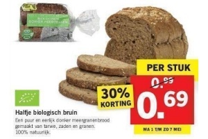 halfje biologisch bruin