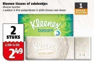 kleenex tissues of zakdoekjes