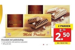 chocolade met pralinevulling