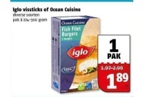 iglo vissticks of ocean cuisine