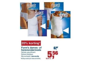 form s dames of herenondermode