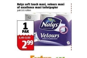 nalys soft touch maxi velours maxi of excellence maxi toiletpapier