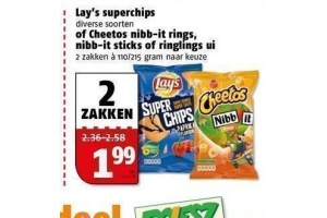 lay s superchips of cheetos nibb it rings nibb it sticks of ringlings ui