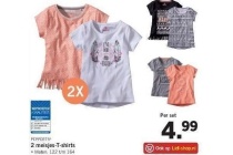 2 meisjes t shirt
