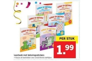 leerboek met beloningsstickers