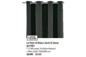 le noir en blanc kant en klaar gordijn nu eur29 99