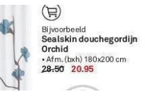 sealskin douchegordijn orchid nu eur20 95