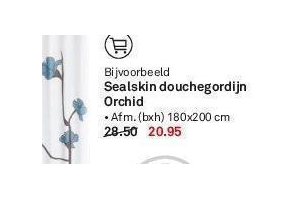 sealskin douchegordijn orchid nu eur20 95