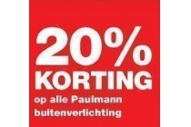 20 korting op alle paulmann buitenverlichting