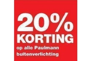 20 korting op alle paulmann buitenverlichting