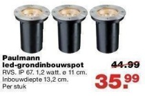 paulmann led grondinbouwspot nu eur35 99 per stuk