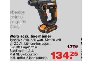 worx accu boorhamer nu eur134 25 per stuk