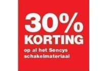 30 korting op al het sencys schakelmateriaal