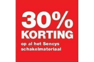 30 korting op al het sencys schakelmateriaal