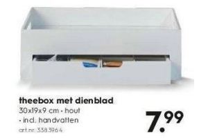 theebox met dienblad