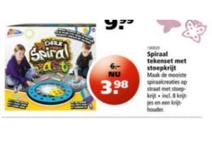 spiraal tekenset met stoepkrijt