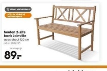 houten 2 zits bank joinville