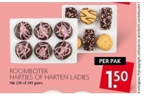 roomboter hartjes of harten ladies