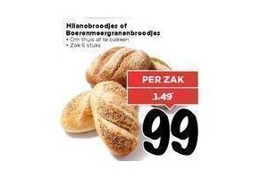 milanobroodjes of boerenmeergranenbroodjes