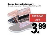dames canvas ballerina s