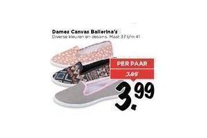 dames canvas ballerina s