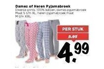 dames of heren pyjamabroek