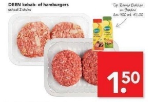 deen kebab of hamburgers