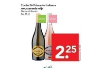 cuvee 56 frizzante italiaans mousserende wijn