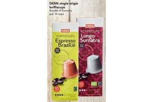 deen single origin koffiecups
