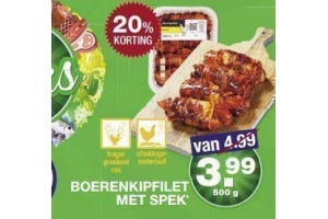 boerenkipfilet met spek