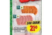 ons thuismerk varkensfiletlapjes a la minute