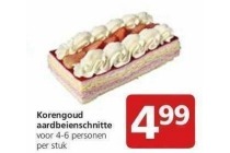 korengoud aardbeienschnitte