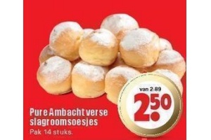 pure ambacht verse slagroomsoesjes