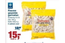 rauwe gepelde garnalen