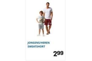 jongens heren sweatshort