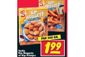 sadia kip nuggets en kip fietjes