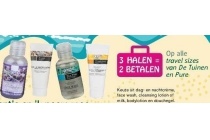 travel sizes van de tuinen en pure