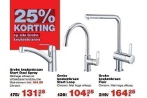 25 korting op alle grohe keukenkranen