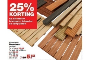 25% korting op alle houten en planken - Beste.nl