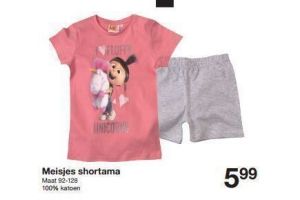 meisjes shortama