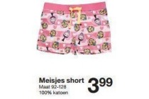meisjes short